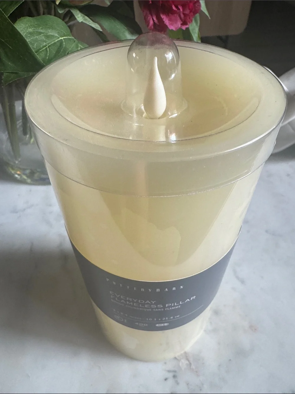 Pottery Barn Everyday Flameless Pillar Candle - Creamy Ivory